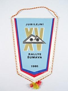 Jubilejní XV. Rallye Šumava - 1980 - Pošumavský automotoklub Klatovy - vlaječka