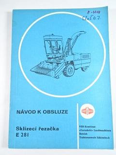 Sklízecí řezačka E 281 - návod k obsluze