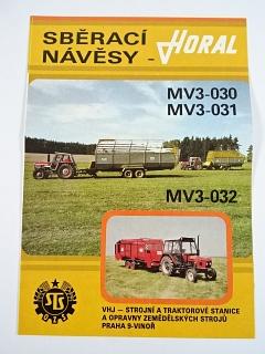 Sběrací návěsy Horal - MV3-030, MV3-031, MV3-032 - prospekt - STS OZS Praha 9 - Vinoř - STS Svitavy - STS Toužim - STS Strakonice