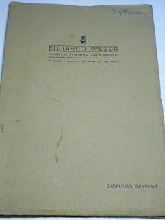Edoardo Weber - Catalogo Generale - Hauptkatalog - 1958
