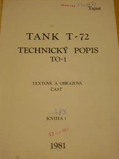 Tank T-72 technický popis - textová a obrazová část - 1981