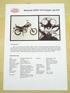 JAWA 125 Chopper, typ 810 - prospekt