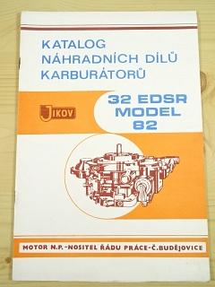 Jikov 32 EDSR model 82 - katalog náhradních dílů karburátorů - Škoda 105, 120, 1203