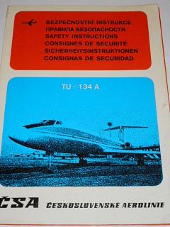 ČSA - Československé aerolinie - TU-134 A - bezpečnostní instrukce