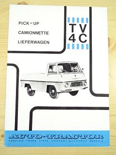 TV 4 C - pick-up - prospekt - Auto-Tractor Bucuresti Romania