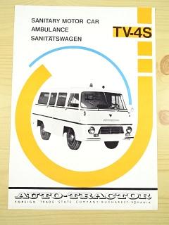 TV-4 S - Sanitary Motor Car - Ambulance - prospekt - Auto-Tractor Bucuresti Romania