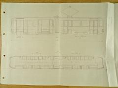 Typový náčrtek tramvaje K4D L=17000 varianta II - výkres - 1969