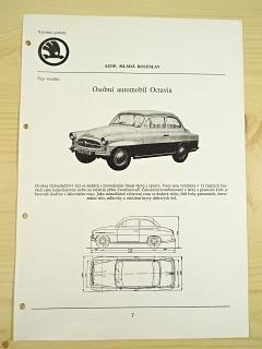 Škoda Octavia - katalogový list - 1960