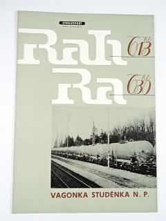 Vagónka Studénka - čtyřnápravové kotlové vozy Ra 630, Rah 613 - prospekt - Strojexport - Tatra