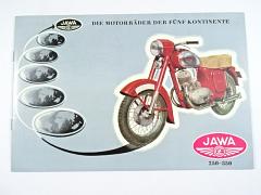 JAWA-ČZ 250-350 Die motorräder der fünf kontinente - prospekt - Motokov - REPRINT