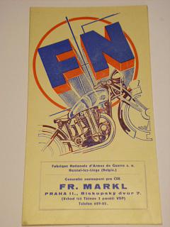 FN 350, 500, 600, 1000 - Fr. Mrkal Praha - prospekt + ceník - 1938