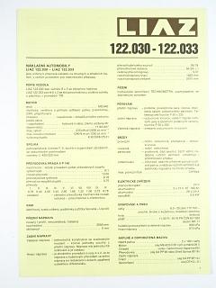 Liaz 122.030 - 122.033 - prospekt - Motokov