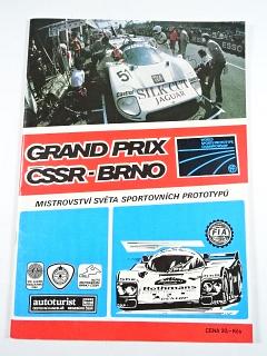 Grand Prix ČSSR Brno - Mistrovství světa sportovních prototypů - Mistrovství ČSSR formule Škoda - Mistrovství ČSSR CSV 1600 cm3 - 8. - 10. 7. 1988 - program + startovní listina + zvláštní ustanovení