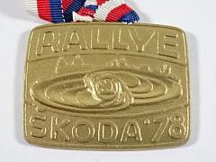 Rallye Škoda 1978 - V. mezinárodní automobilová soutěž - Mladá Boleslav - přívěsek na klíče - plaketa?