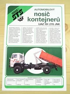 Liaz 151 270 JNK - automobilový nosič kontejnerů - prospekt - STS Okřínek