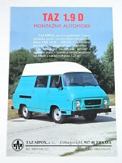 TAZ 1.9 D montážny automobil - prospekt -  TAZ Sipox Trnava - Škoda 1203