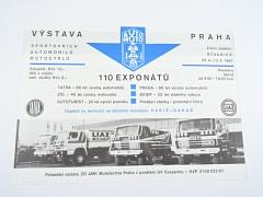 Výstava sportovních automobilů, motocyklů - Praha Štvanice - 1987 - Tatra, Liaz - Rallye Paris - Dakar - leták