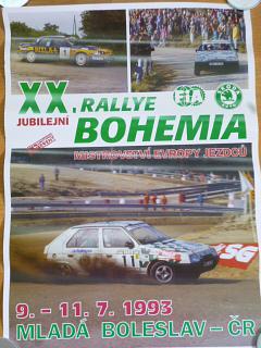 XX. Rallye Bohemie - 1993 - plakát - Škoda Favorit