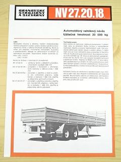 BSS - NV 27.20.18 - automobilový valníkový návěs - prospekt