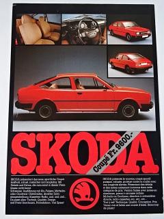 Škoda Coupé Rapid - prospekt - 1982