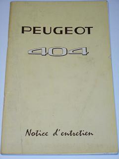 Peugeot 404 - Notice d´entretien - 1962