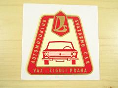 Automotoklub Svazarmu ČSR - VAZ - Žiguli Praha - obtisk