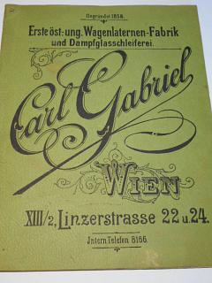 Carl Gabriel, Wien - Wagen-Laternen - katalog - prospekt
