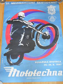 57. Mezinárodní šestidenní - Považská Bystrica 1982 - plakát - Mototechna