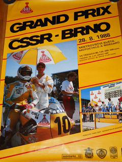 Grand Prix ČSSR Brno - 28. 8. 1988 - plakát