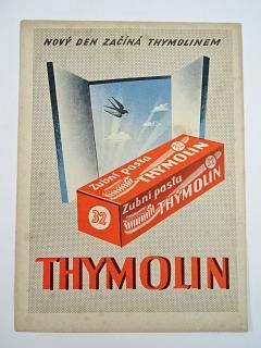 Thymolin - zubní pasta - reklama z časopisu Širým světem - 1941 - 1942 - 1943