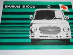 Barkas B 1000 sanitní automobil - prospekt - 1963