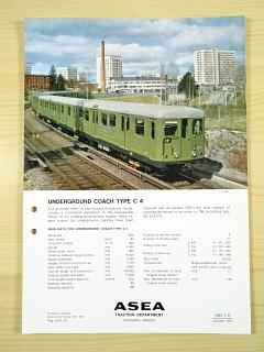 ASEA - Underground coach type C 4 - prospekt - 1971