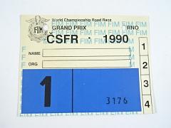 Grand Prix ČSFR 1990 - propustka