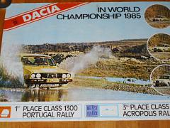 Dacia in World Championship 1985 - plakát