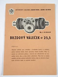 Pal autobrzdy - brzdový váleček průměr 22,5 - prospekt - 1962