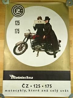 ČZ 125, 175 - motocykly, které zná celý svět - plakát - Mototechna