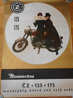 ČZ 125, 175 - motocykly, které zná celý svět - plakát - Mototechna