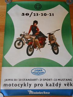 JAWA 50/20 standart, 21 sport, 23 Mustang - plakát