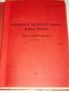 Rádiová stanice R-105d, R-108d, R-109d  - popis a návod - 1960