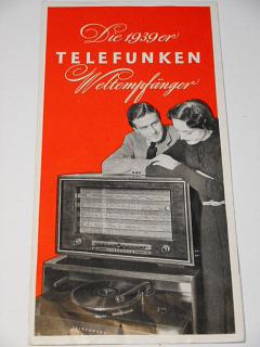 Telefunken Weltempfänger - prospekt - 1939 - radio