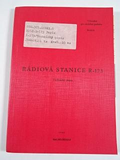 Rádiová stanice R-173 - technický popis - 1986