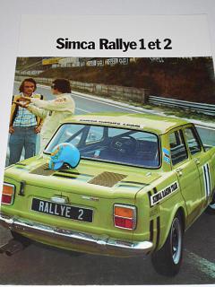 Simca Rallye 1 et 2 - prospekt - 1974