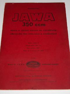 JAWA 350 typ 12 - pérák dříve Ogar - popis a jízdní návod se zvláštním zřetelem pro obsluhu a udržování - 1951