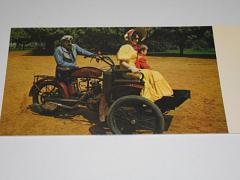 Tříkolka Laurin a Klement z roku 1907 - pohlednice