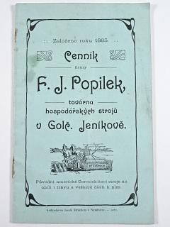 F. J. Popilek - továrna hospodářských strojů v Golč. Jeníkově - prospekt - 1910