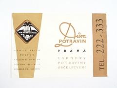 Dům potravin Praha - leták