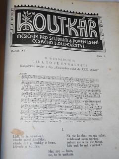 Loutkař 1928 - 1929 - 1930 měsíčník pro studium a povznesení českého loutkařství