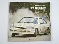 XV. Barum Rallye 1985 - Mistrovství Evropy - Gottwaldov - program + plakát