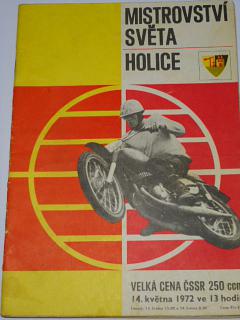 Mistrovství světa Holice, Velká cena ČSSR 250 ccm - 14. 5. 1972 - program