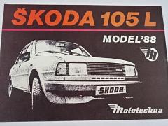 Škoda 105 L model ´88 - Mototechna - prospekt